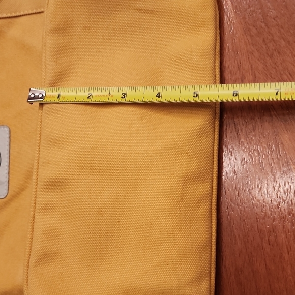 Lily Queen canvas yellow and cream tote! Strong and fun zippered tote!! - Picture 5 of 9